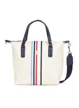 Sac Tommy Hilfiger Poppy Small Beige pour Femme.