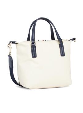 Sac Tommy Hilfiger Poppy Small Beige pour Femme.