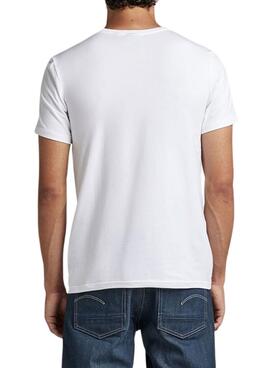 Maillot G-Star Slim Base Blanc pour Homme