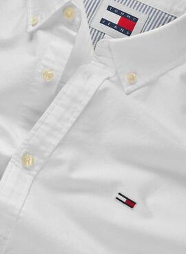 Chemise Tommy Jeans Entry Oxford Blanc pour Homme