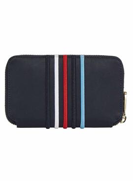Portefeuille Tommy Hilfiger Poppy Large à rayures marines