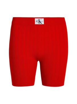 Leggings Calvin Klein Woven Label Rouge Pour Femme