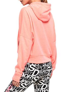 Sweat Superdry Active Batwing Orange Femme