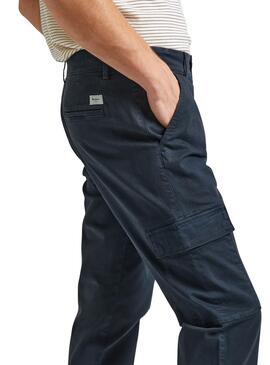 Pantalon Pepe Jeans Twill Marine pour Homme