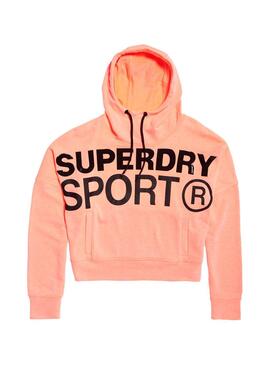 Sweat Superdry Active Batwing Orange Femme
