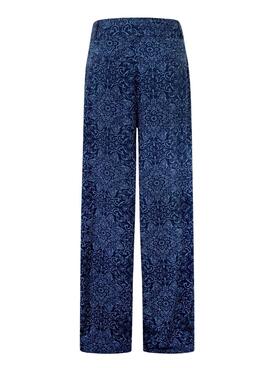 Pantalon Pepe Jeans Colette Print Bleu Pour Femme