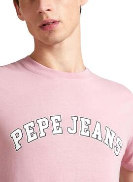 T-shirt Pepe Jeans Clement Rose Pour Homme
