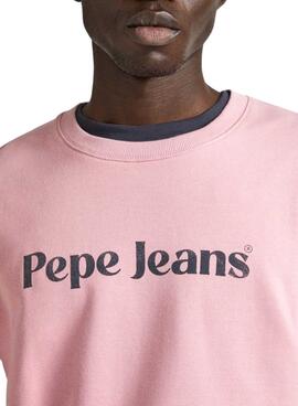 Sweatshirt Pepe Jeans Regis Rose pour Homme