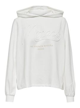 Sudadera Only Trust Sailor Hood Blanco Pour Femme.