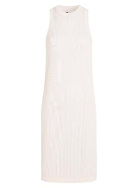 Robe Tommy Jeans Open Blanche pour Femme