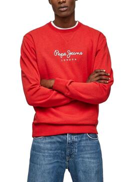 Sweat Pepe Jeans Edouard Rouge pour Homme