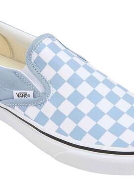 Chaussures Vans Slip On Checkerboard Bleues et Blanches
