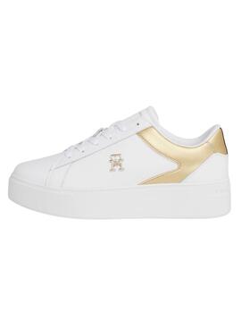 Sandales Tommy Hilfiger Plateforme Blanc Pour Femme