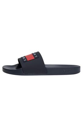 Sandales Tommy Jeans Pool Slide Bleu marine pour homme