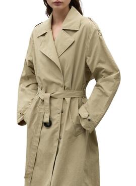 Trenchcoat Ecoalf Errigal Marrón pour femme