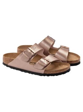 Sandales Birkenstock Arizona BF Cuivre pour Femme