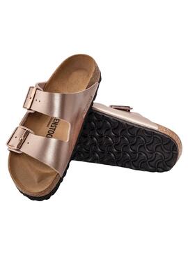 Sandales Birkenstock Arizona BF Cuivre pour Femme