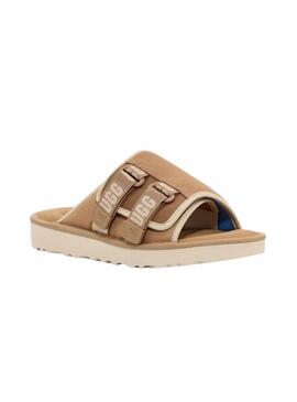 Sandales UGG Goldencoast Strap Slide Beige pour Homme