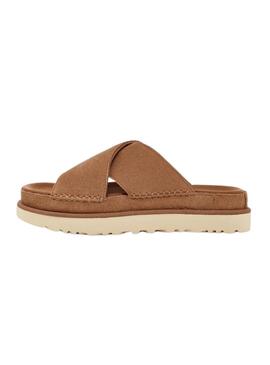 Sandales UGG Goldenstar Cross Chestnut pour femmes