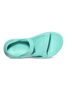 Sandales Teva Hurricane en caoutchouc turquoise pour femme