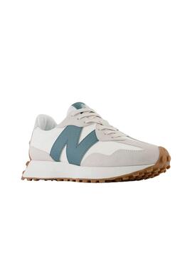 Chaussures New Balance 327 Blanches et Vertes Pour Femme