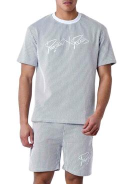 Maillot Project x Paris Rayé Gris et Blanc Pour Homme