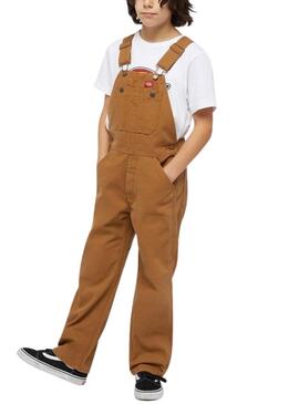 Salopette Dickies Duck Rib Rinsed Marron Pour Fille