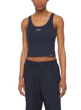 Top cosecha Dickies Yorktown Azul Marino para mujer.