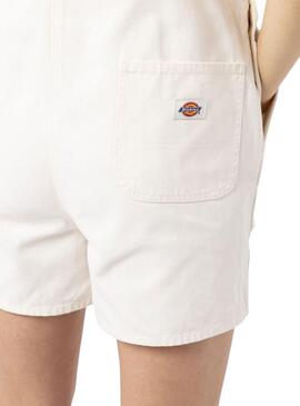 Combinaison Dickies Duck Canvas Blanche Pour Femme