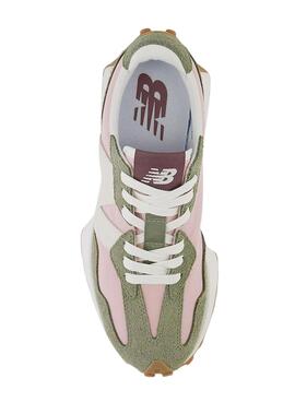 Chaussures New Balance 327 Vert Rose Pour Femme