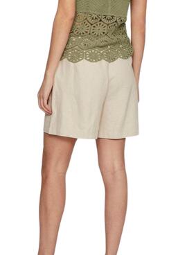 Shorts Vila Jolanda Beige Pour Femme