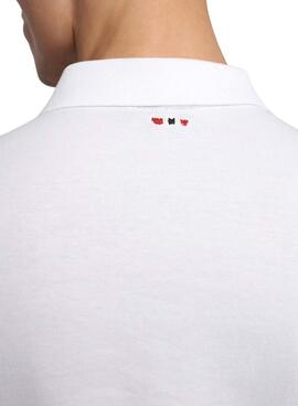 Chemise Polo Napapijri Elbas Blanc Pour Homme