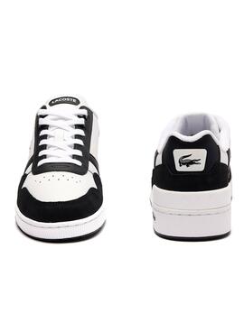 Sneakers Lacoste T-Clip Cuir Blanc Noir Homme