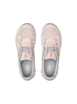 Chaussures de course On Running Cloud 5 Rose pour Femme