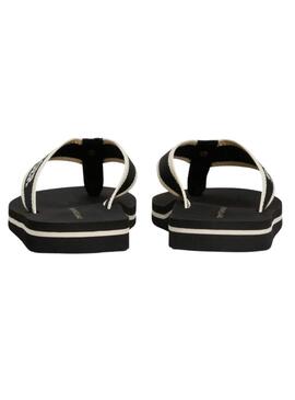 Tongs Tommy Hilfiger Webbing Noir Pour Femme