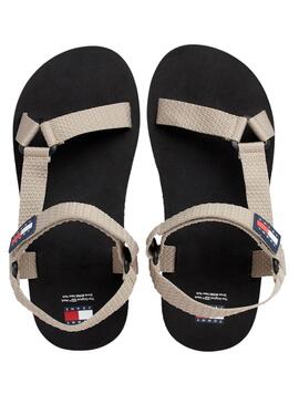 Sandales Tommy Jeans Casual Beige Pour Homme.