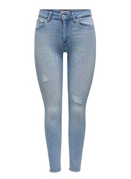 Jean ONLY Blush azul medio para mujer.