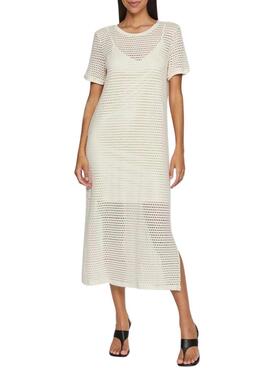 Robe Vila Adella Beige pour femme
