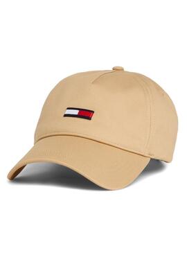 Casquette Tommy Jeans Elongated Flag en beige