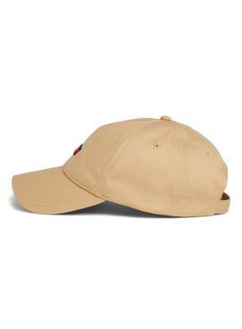 Casquette Tommy Jeans Elongated Flag en beige
