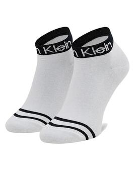 Paquet de chaussettes Calvin Klein Jeans Quarter Blanco y Gris