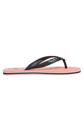 Tongs Pepe Jeans Bay Beach Brand Rose pour Femme