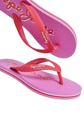 Sandales Pepe jeans Bay Beach Brand Rose pour femme