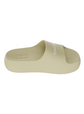 Sandales Tommy Jeans Chunky Flatform jaune pour femme