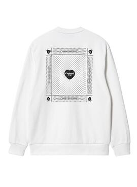 Sudadera Carhartt Heart Bandana Blanche Pour Homme