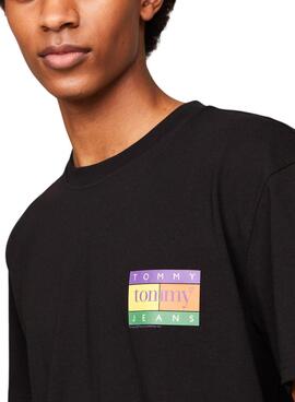 Maillot Tommy Jeans Summer Flag Noir Pour Homme