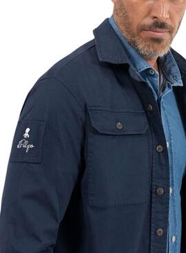 Chemise surchemise El Pulpo à Deux Poches Marine Pour Homme