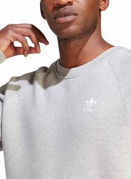 Sweat à capuche Adidas Trefoil Essentials Gris pour homme
