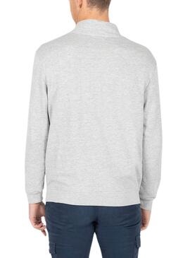 Sweatshirt El Pulpo Perkins Patch Gris Pour Homme