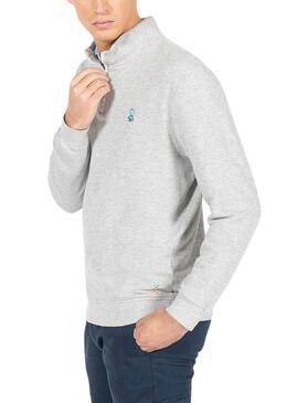 Sweatshirt El Pulpo Perkins Patch Gris Pour Homme